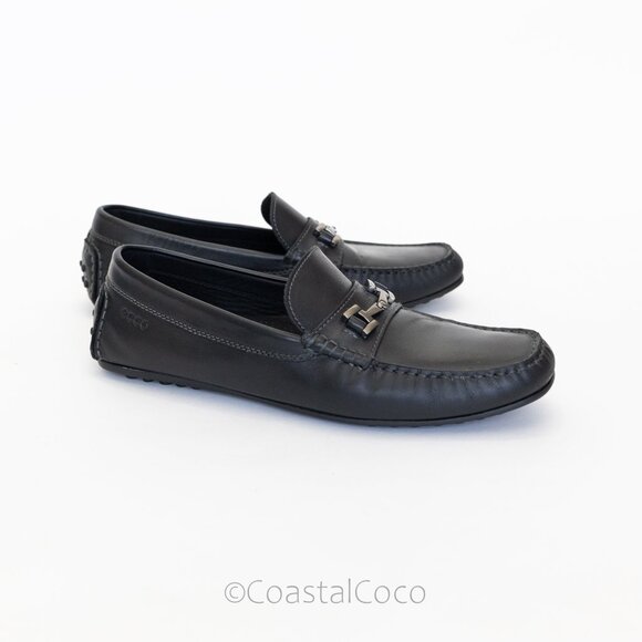 ECCO Men's Black Leather Loafer US 11/EU 45 Moccasin Classic Office Dress Shoes - Picture 3 of 10